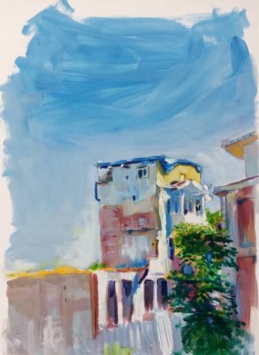 Pittura intitolato "Ev" da Muzaffer Bulut, Opera d'arte originale, Olio