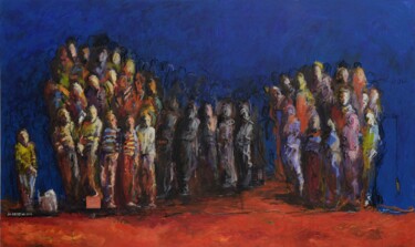 Malerei mit dem Titel "Scene 2" von Johnny Semaan, Original-Kunstwerk, Öl