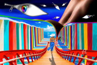 Digital Arts titled "Reg'art pudique et…" by Jean-Louis Soccoja, Original Artwork, Photo Montage