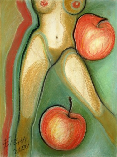 제목이 "APPLE - portrait oi…"인 미술작품 Elena Ilina로, 원작, 파스텔
