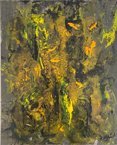Painting titled "Mini Vibrations" by Romain Bellet, Original Artwork, Acrylic Mounted on Cardboard