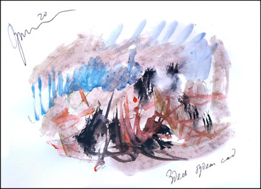 there will be a garden il y aura un jardin Dessin intitulée "there will be a gar…" par Dima Dima Vil Ms Wilms (Rok Zivopisec Rock Painter), Œuvre d'art originale, Aqua…