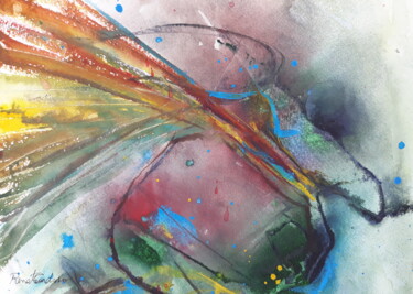 Peinture intitulée "star horse" par Renato Cardoso, Œuvre d'art originale, Aquarelle