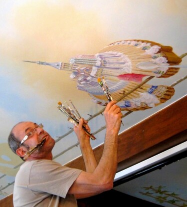 Présente GÂTEAU MONT-SAINT-MICHEL, en NOËL sur fresque