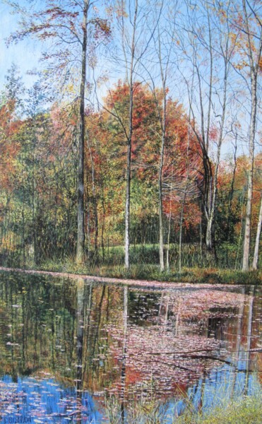 COLORS OF AUTUMN Peinture intitulée "COLORS OF AUTUMN" par Sergey Suslov, Œuvre d'art originale, Huile Monté sur Châssis en bois