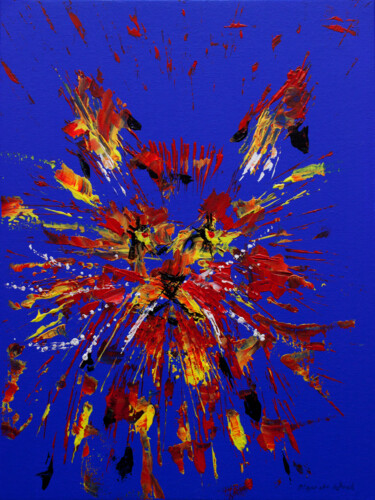Painting titled ""Liska" N°1" by Olga De Weck, Original Artwork, Acrylic
