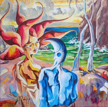 Soleil des îles Peinture intitulée "Soleil des îles" par Jsroosenys, Œuvre d'art originale, Acrylique