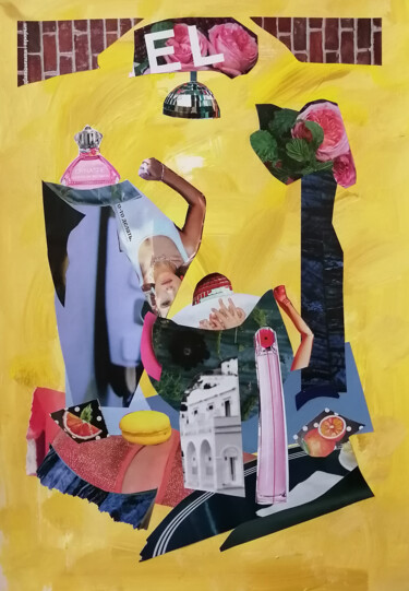 제목이 "Relaxing morning wi…"인 콜라주 Olga Stupina로, 원작, 콜라주