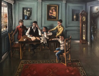 Painting titled "Comment était le de…" by Abdelkader Boucetta, Phd, Original Artwork, Oil