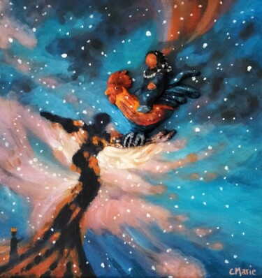 Peinture intitulée "Hans mon Hérisson" par Cmarie, Œuvre d'art originale, Argile