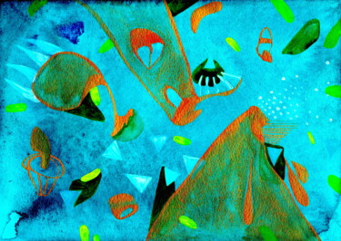 Painting titled "190. Wonderful magi…" by Veera Zukova, Original Artwork, Watercolor