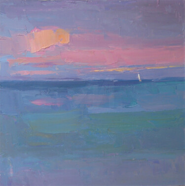 Peinture intitulée "Serenity" par Korn, Œuvre d'art originale, Huile Monté sur Panneau de bois