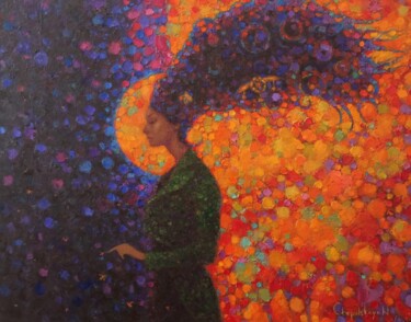Peinture intitulée "Persephone’s bees" par Natalya Chepulskaya, Œuvre d'art originale, Huile
