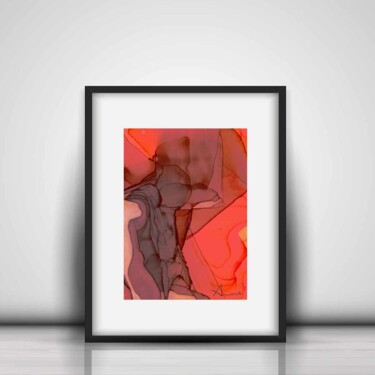 Peinture intitulée "Baco blanc" par Armando De Lima, Œuvre d'art originale, Encre