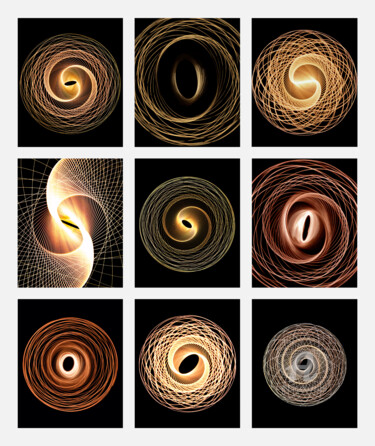 Photography titled "Lichtkreise9er3b" by Gerhard Bumann, Original Artwork, Analog photography