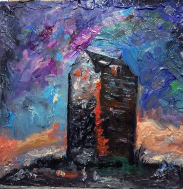 Malerei mit dem Titel "Tower" von Margarita Makarova, Original-Kunstwerk, Öl