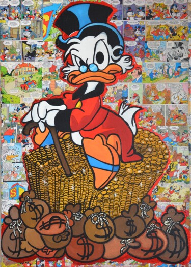绘画 标题为“Uncle Scrooge” 由Antonella Castrovillari, 原创艺术品, 丙烯
