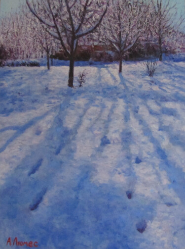 Сад зимой Pintura titulada "Сад зимой" por Andrei Abramov (Andrei Liumes), Obra de arte original, Oleo