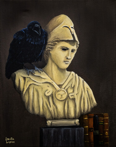 绘画 标题为“Perched upon a bust…” 由Annita Luxon, 原创艺术品, 油