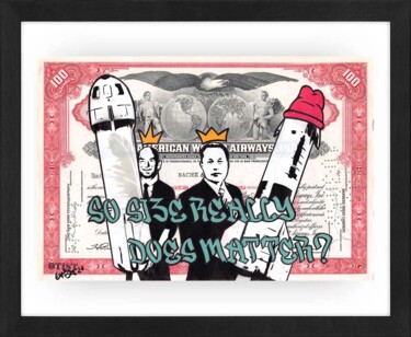 Schilderij getiteld "Size does matter" door Otist, Origineel Kunstwerk, Acryl