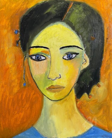 Peinture intitulée ""Douceur Solaire"" par Claire Marie Gay, Œuvre d'art originale, Huile Monté sur Panneau de bois