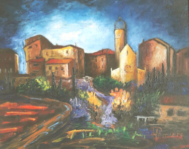 Peinture intitulée "Saint julien" par Patrick Lemiere, Œuvre d'art originale, Huile