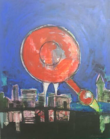 Pintura intitulada ""Pássaro"" por Sílvia Neto, Obras de arte originais, Acrílico