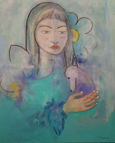 Pintura intitulada ""Colo"" por Sílvia Neto, Obras de arte originais, Acrílico