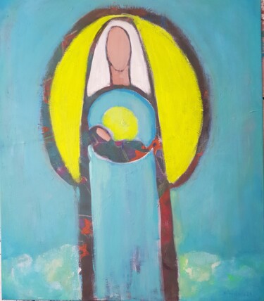 Pintura intitulada ""Madre"" por Sílvia Neto, Obras de arte originais, Acrílico
