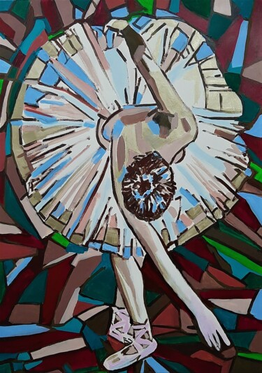 绘画 标题为“Ballerina / 100 x 7…” 由Alexandra Djokic, 原创艺术品, 丙烯