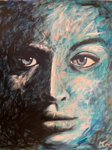 Peinture intitulée "La louve" par Mgx, Œuvre d'art originale, Acrylique