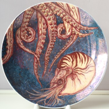 Sculpture titled "Tentacles and shrim…" by Oxana Kondratenko, Original Artwork, Ceramics