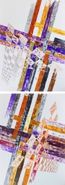Matter & Space AC Diptych Картина под названием "Matter & Space AC D…" - Aleks Andr, Подлинное произведение искусства, Масло Установлен на Деревянная…