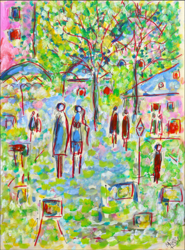 Peinture intitulée "Du soleil" par Jean Mirre, Œuvre d'art originale, Huile