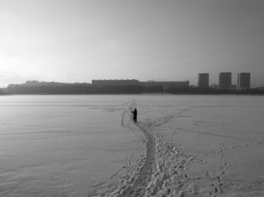 Человек на льду Photographie intitulée "Человек на льду" par Valeria Nikitina, Œuvre d'art originale, Photographie numérique