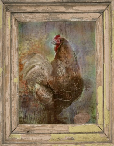 Digital Arts με τίτλο "La vieille poule..." από Jacky Patin, Αυθεντικά έργα τέχνης, Ψηφιακή ζωγραφική