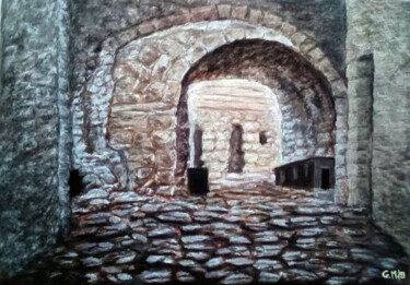 Peinture intitulée "Φωτεινή διέξοδος" par Georgia Melanitou (G.M.), Œuvre d'art originale, Pastel