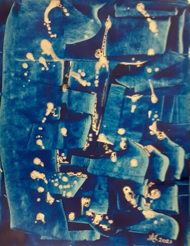 Schilderij getiteld "Deep ocean ghosts" door Marianne Huizinga, Origineel Kunstwerk, Acryl