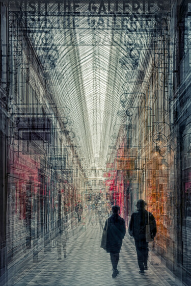 摄影 标题为“Passage Jouffroy, P…” 由Alain Rappeneau, 原创艺术品, 数码摄影 安装在铝上