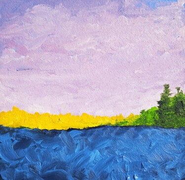 Landscape Abstraction Painting titled "Landscape Abstracti…" by Tatyana Zarembovskaya, Original Artwork, Oil