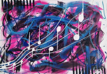 Painting titled "Douce musique" by Jonger, Original Artwork, Acrylic