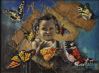 雕塑 标题为“Mariposas” 由Gianni Mattu, 原创艺术品, 镶嵌