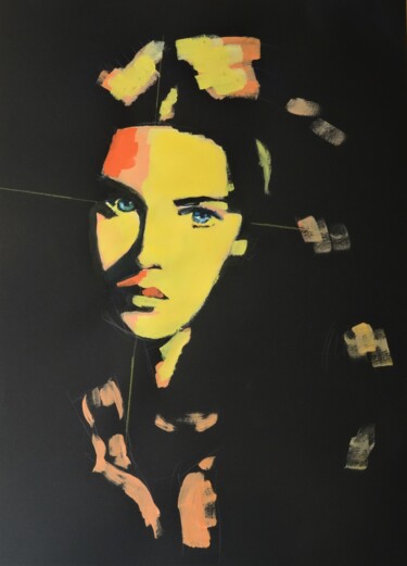 Adjani Peinture intitulée "Adjani" par Francois Xavier Vaudeleau, Œuvre d'art originale, Acrylique