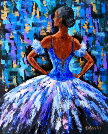 Ballet Painting Ballerina Dancer Painting Impasto Art Dance 绘画 标题为“Ballet Painting Bal…” 由Tatiana Matveeva, 原创艺术品, 油 安装在木质担架架上
