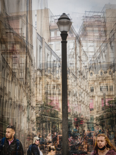 摄影 标题为“Rue Mably, Dijon” 由Alain Rappeneau, 原创艺术品, 数码摄影 安装在铝上