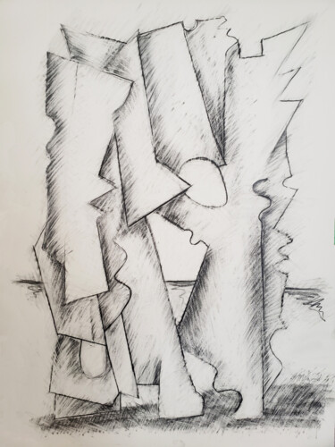 图画 标题为“Study/glass” 由Robert Winslow, 原创艺术品, 石墨