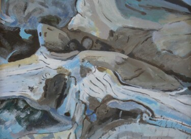 绘画 标题为“Driftwood nr1” 由Nico Van Oosten, 原创艺术品, 丙烯