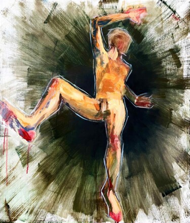 Картина под названием "Into the abyss" - Anastasiya Krokhmal ( Art Kroha), Подлинное произведение искусства, Масло