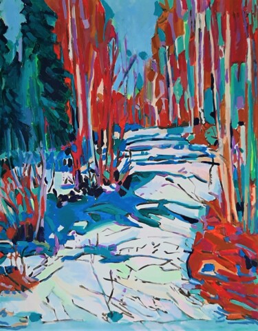绘画 标题为“Winter landscape /…” 由Alexandra Djokic, 原创艺术品, 丙烯