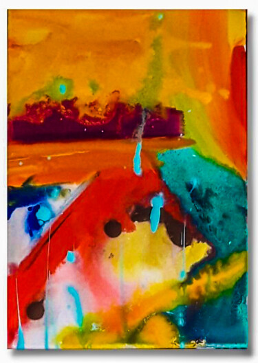 Painting titled "Abstraction XI" by Konduru, Original Artwork, Acrylic Mounted on Wood Stretcher frame